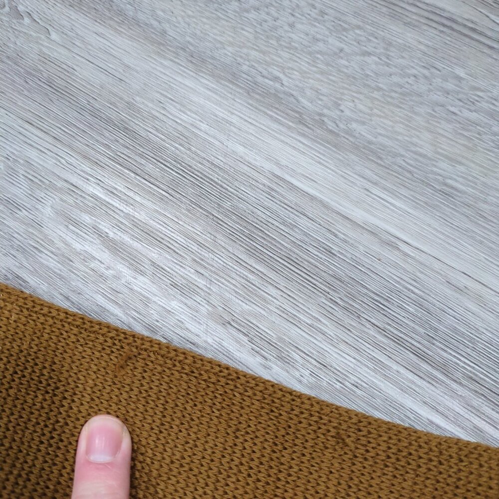 Vintage Tundra Cardigan Sweater Men's Medium Brown Knit Suede Elbow Patches 80s - Picture 6 of 16